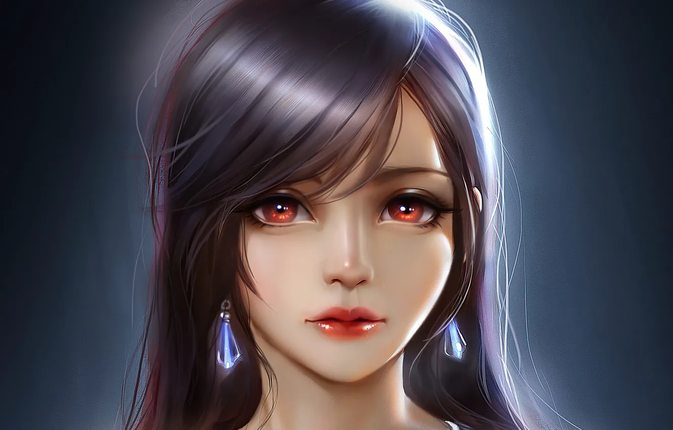 Photo wallpaper girl, face, Final Fantasy, Tifa Lockhart