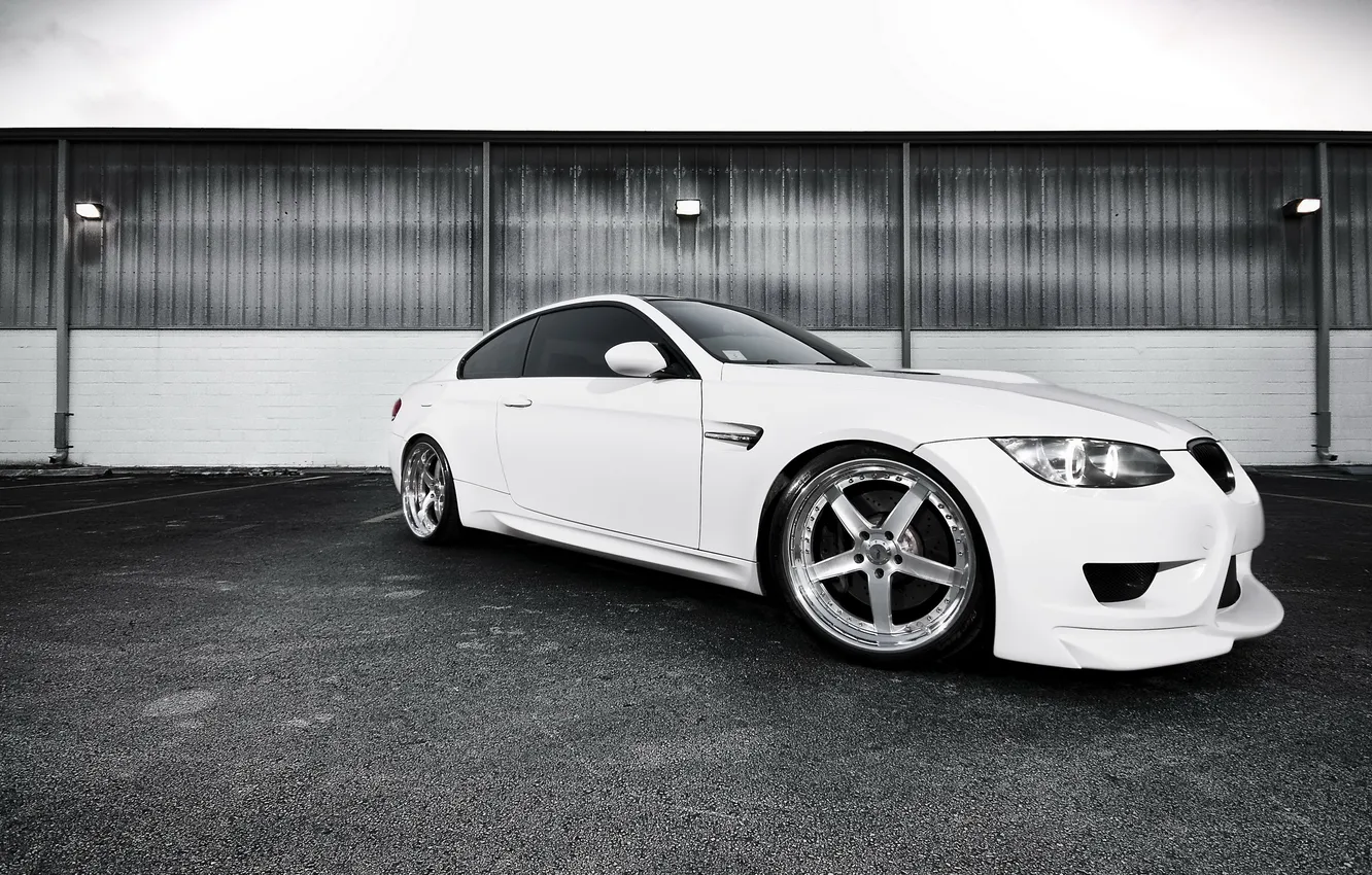 Photo wallpaper white, tuning, bmw, BMW, b/W, 3 series