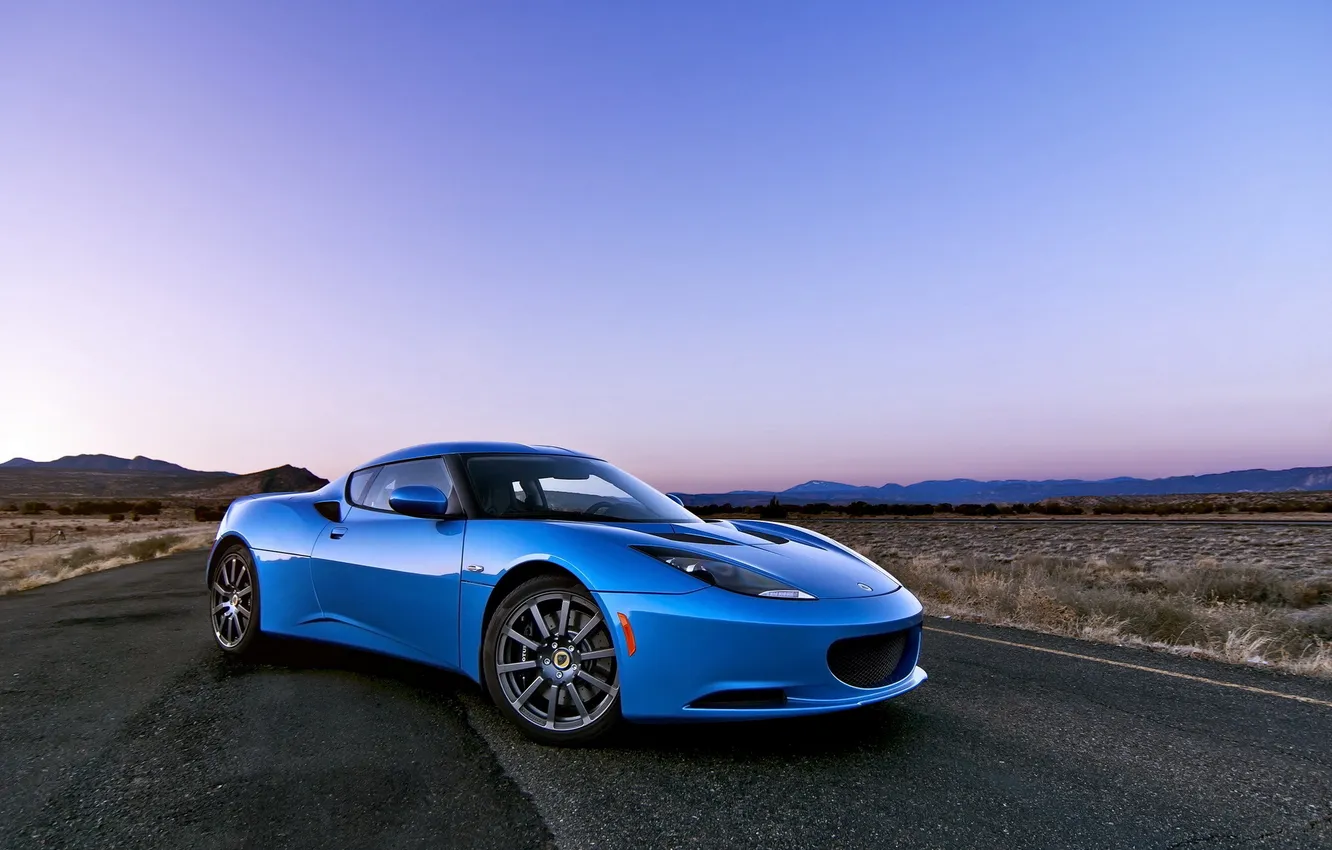 Photo wallpaper road, machine, Lotus Evora