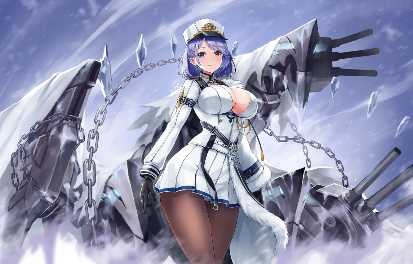 Photo wallpaper girl, sexy, boobs, anime, beautiful, pretty, erotic, breasts