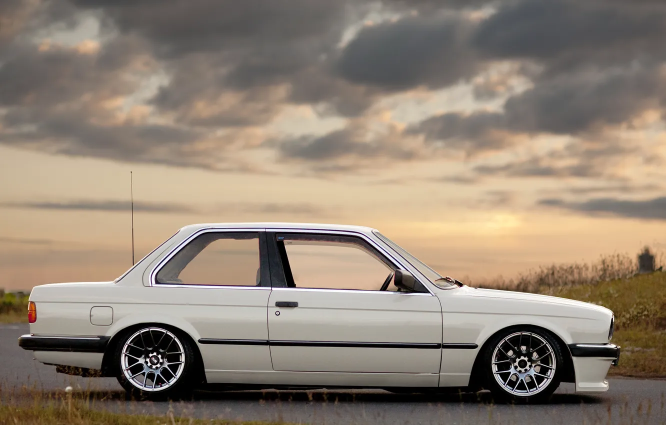 Photo wallpaper BMW, E30, stance, 325i