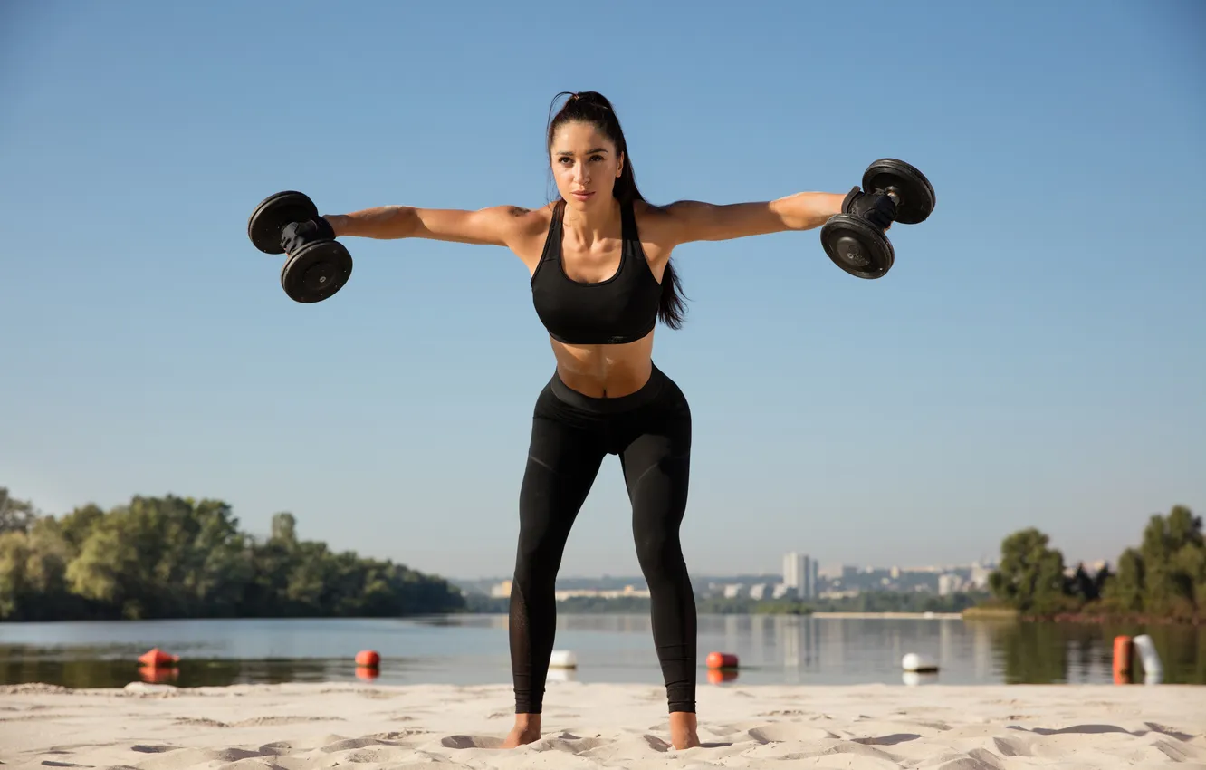 Photo wallpaper cross, exercise, female, fitness, caucasian, doing, Fit, bodybuilder