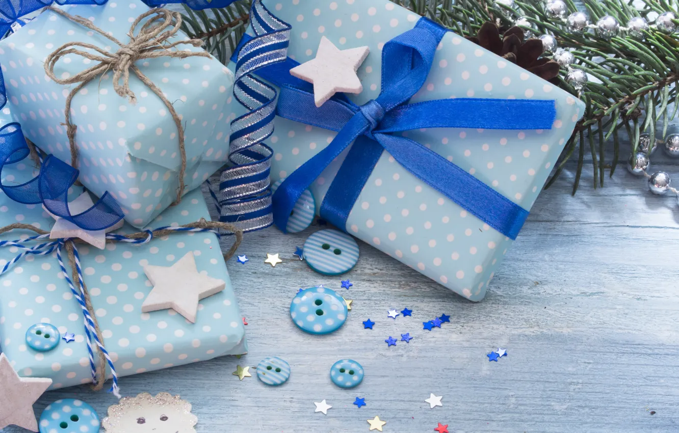 Photo wallpaper gift, tree, new year, Christmas, Christmas, blue, New Year, merry christmas