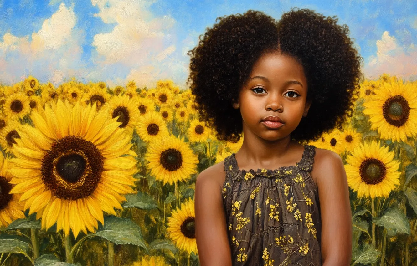 Photo wallpaper girl, imitation painting, AI art, neural network