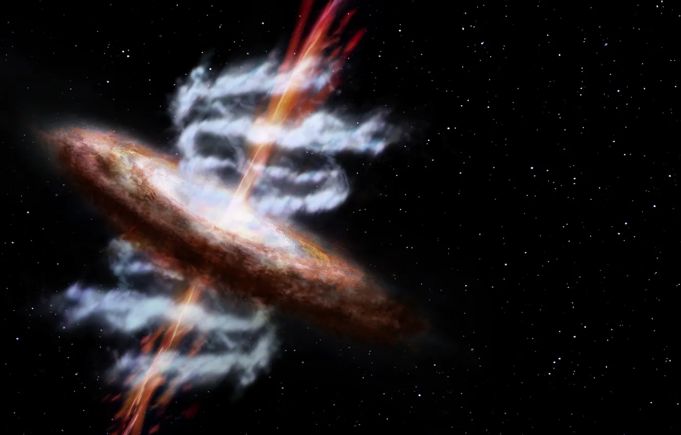 Photo wallpaper Galaxy, stars, sci fi