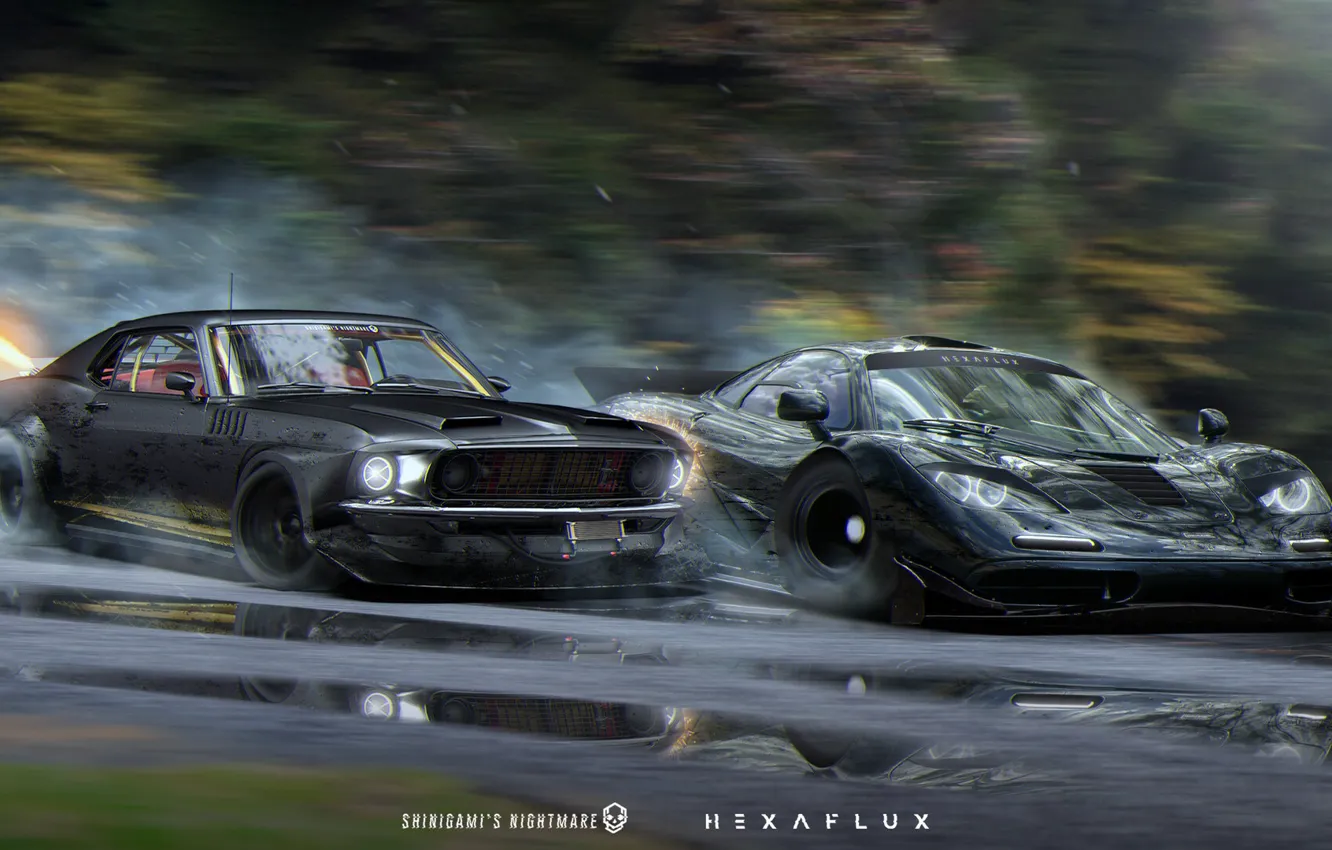 Photo wallpaper Mustang, Ford, Auto, Race, Machine, Race, NFS, Ford Mustang