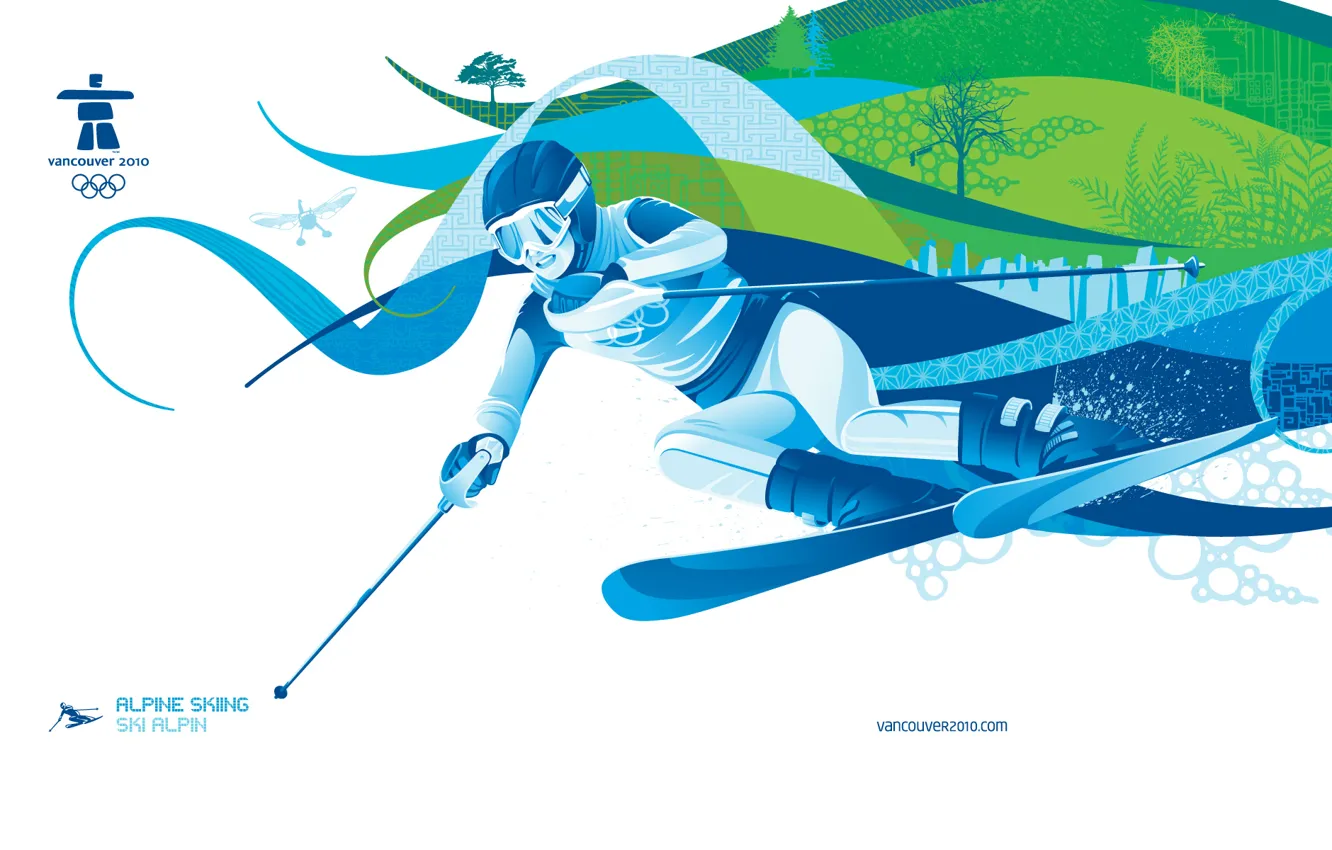 Photo wallpaper ski, Vancouver, Olympics 2010