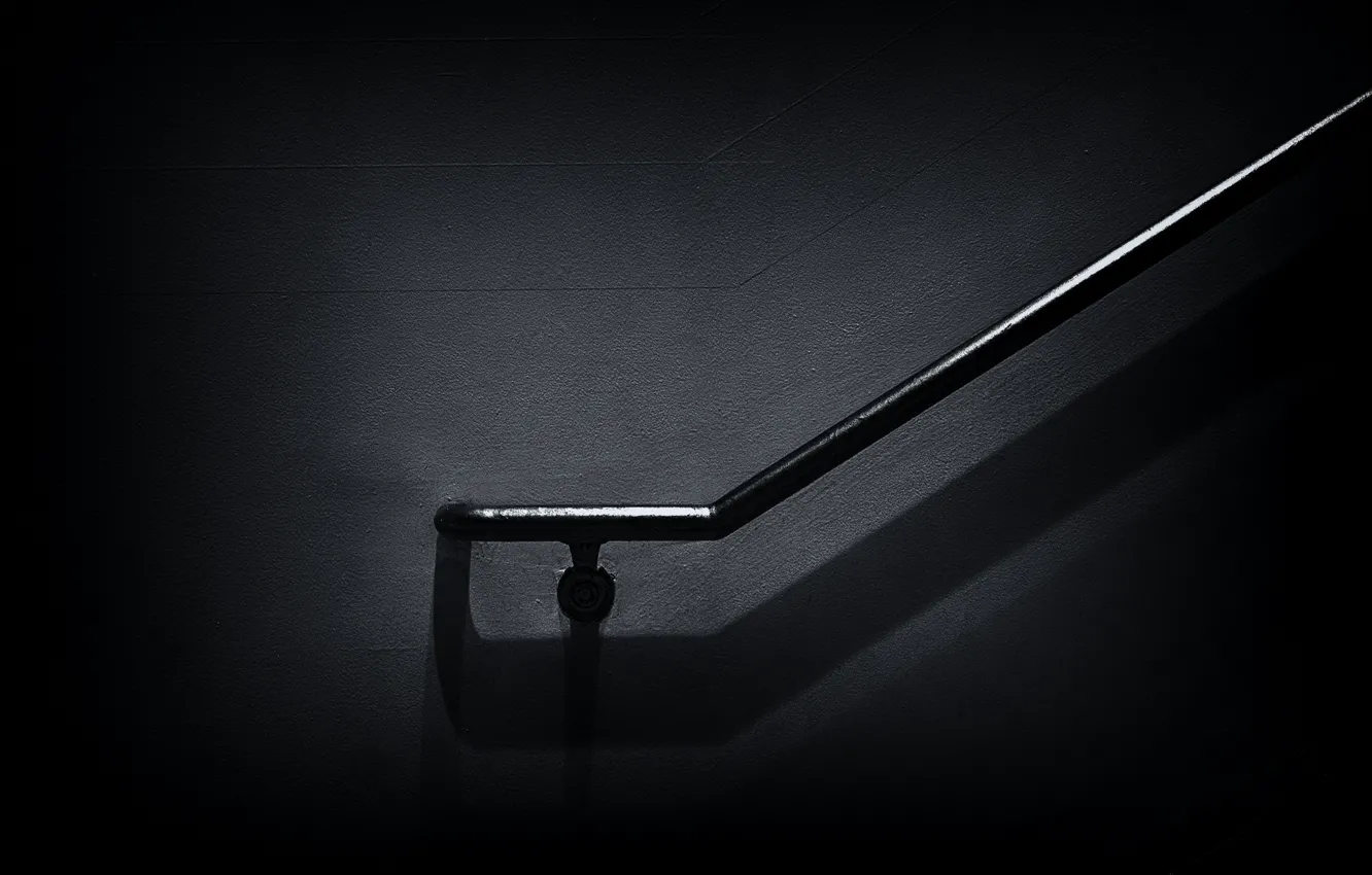 Photo wallpaper wall, shadow, railings