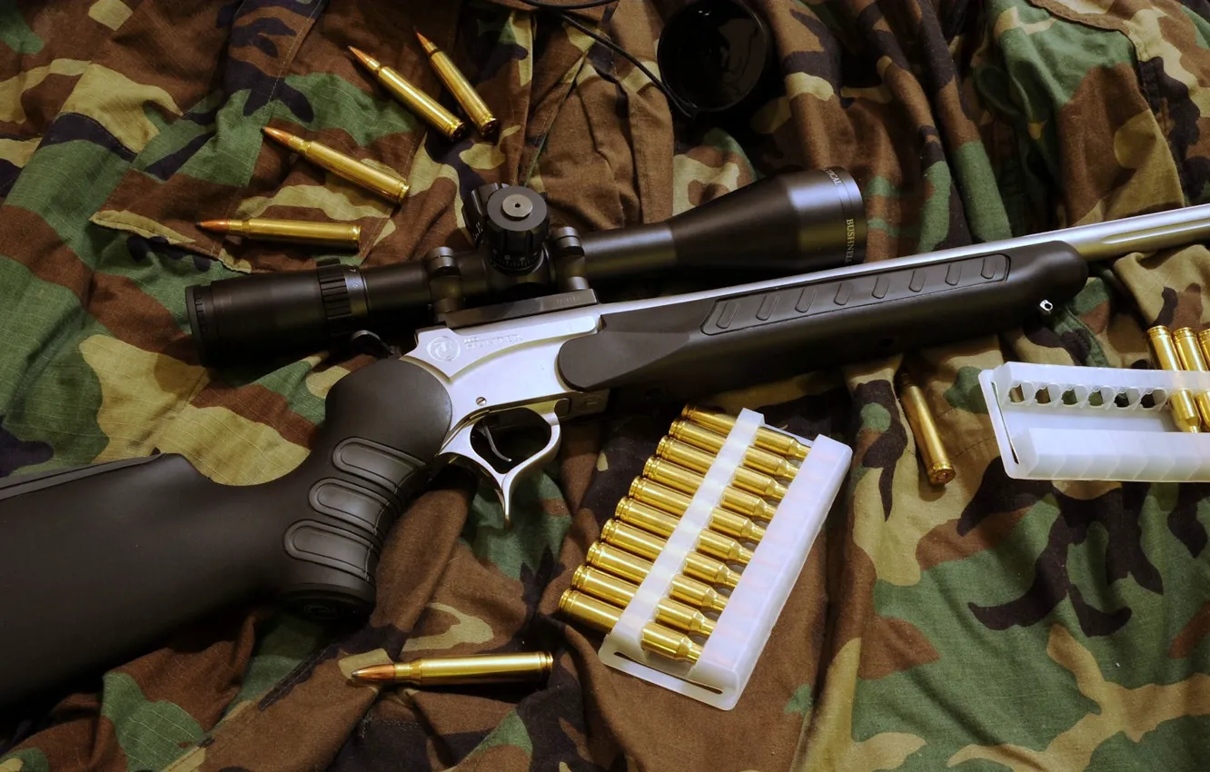 Photo wallpaper optics, camouflage, cartridges, sight, rifle, 300, prohunter