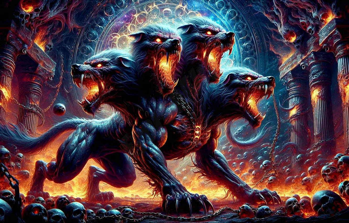 Photo wallpaper beast, Cerberus, the Hellhound