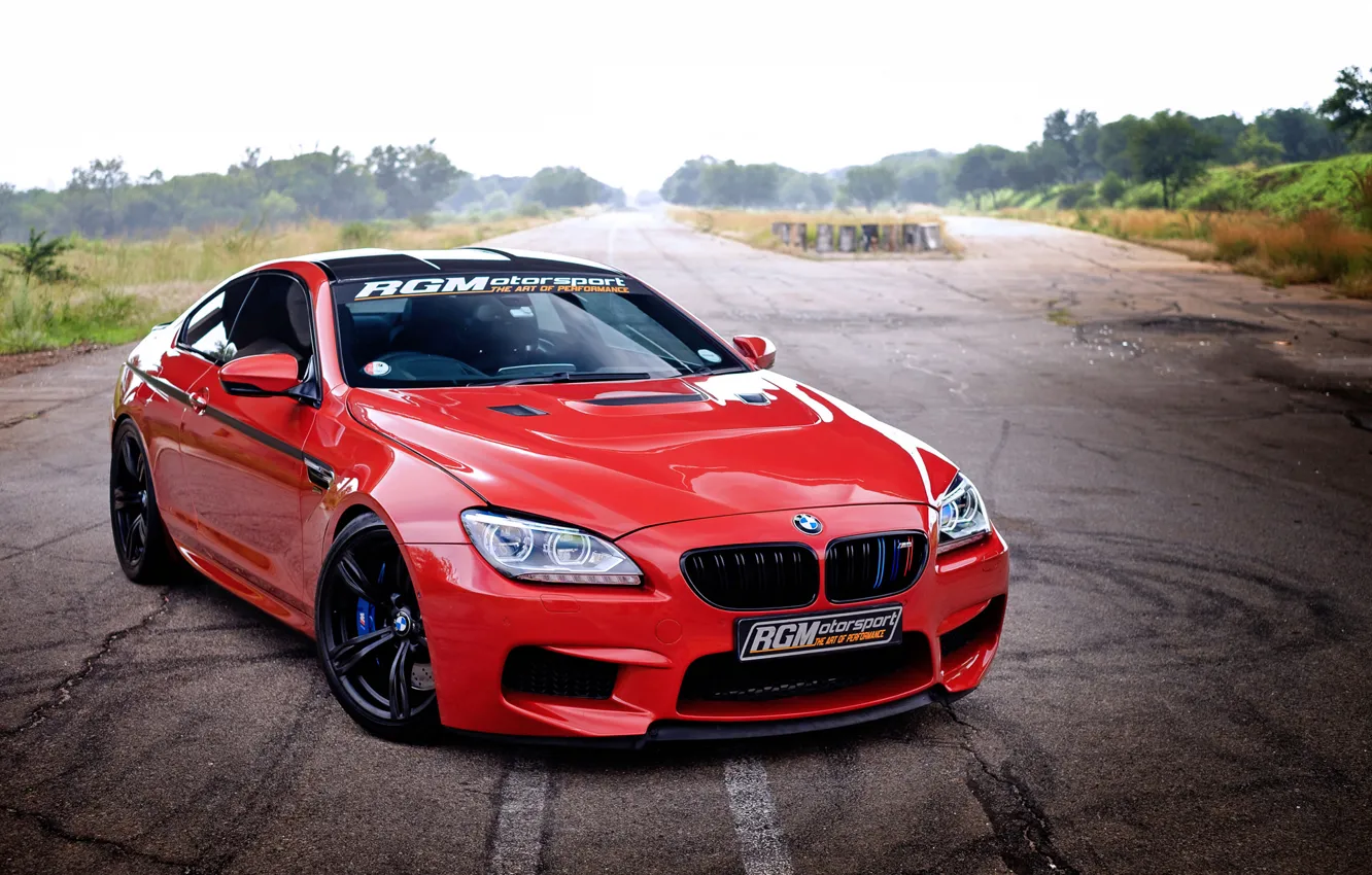 Photo wallpaper BMW, Red, Coupe