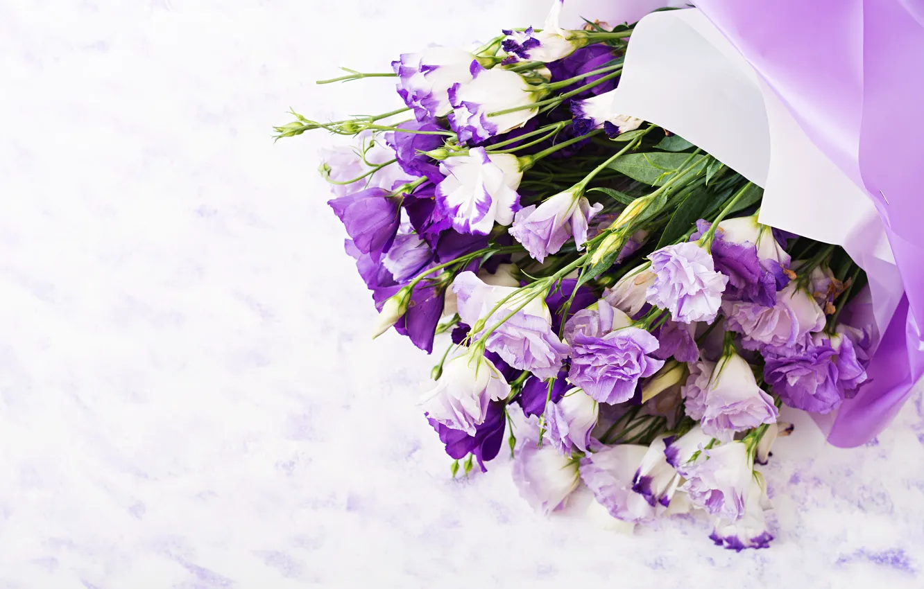 Photo wallpaper flowers, beautiful, bouquet, eustoma, Timolina