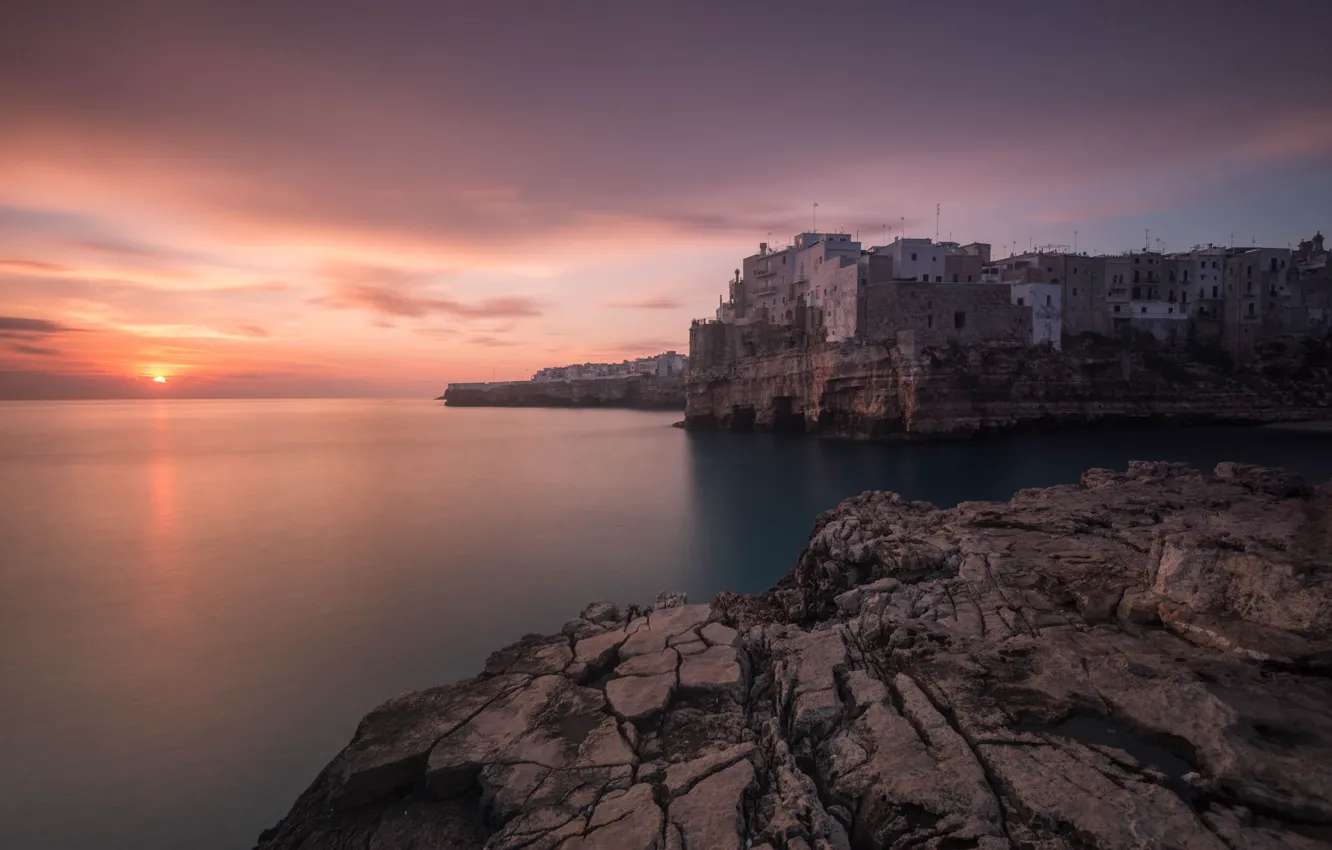 Photo wallpaper Italy, Puglia, Polignano