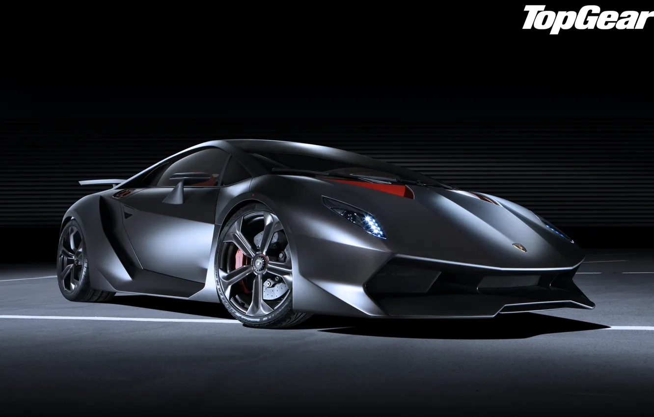Photo wallpaper Concept, darkness, Lamborghini, the concept, supercar, twilight, top gear, the front
