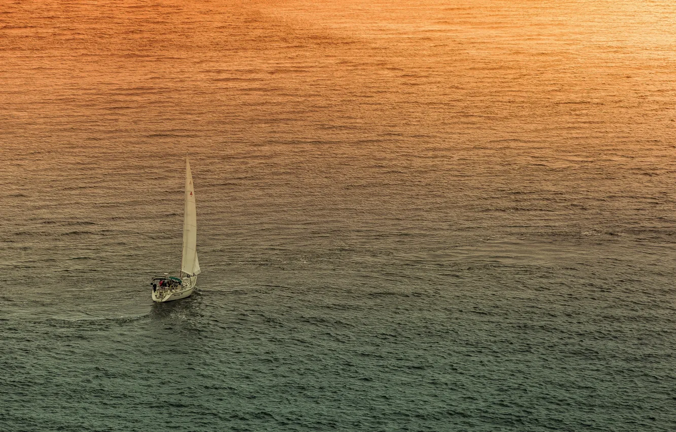 Photo wallpaper sea, summer, yacht, sail