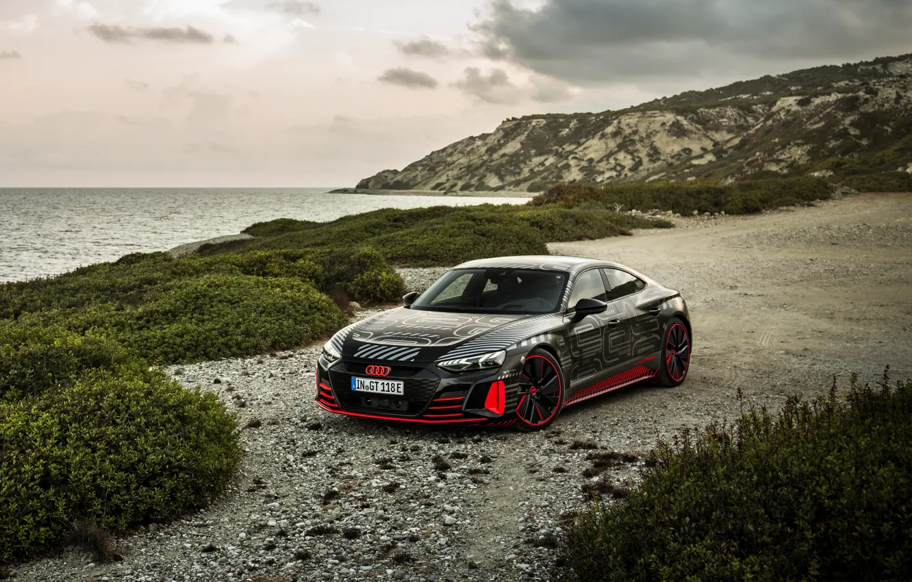 Photo wallpaper Audi, coast, coupe, 2020, RS e-Tron GT Prototype