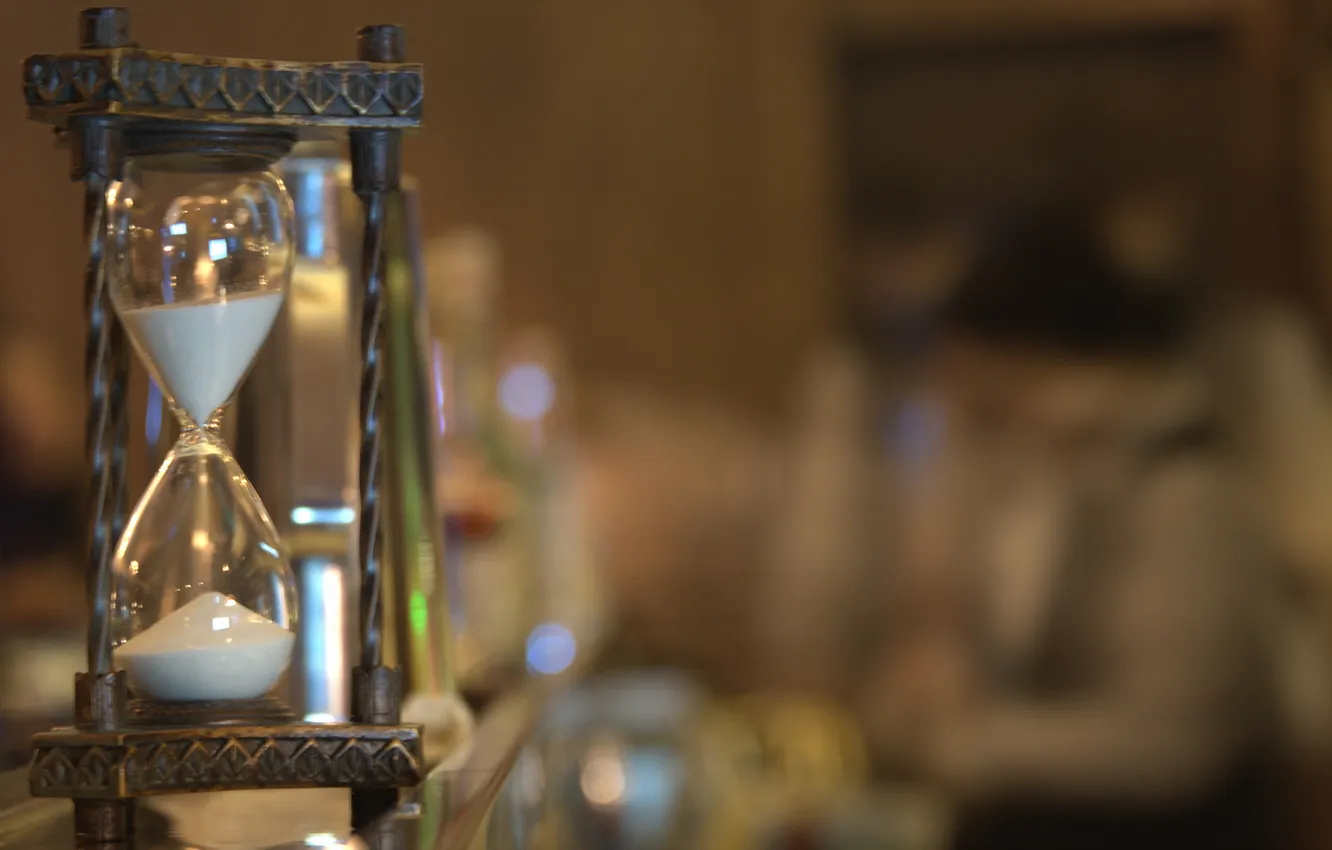 Photo wallpaper sand, time, watch