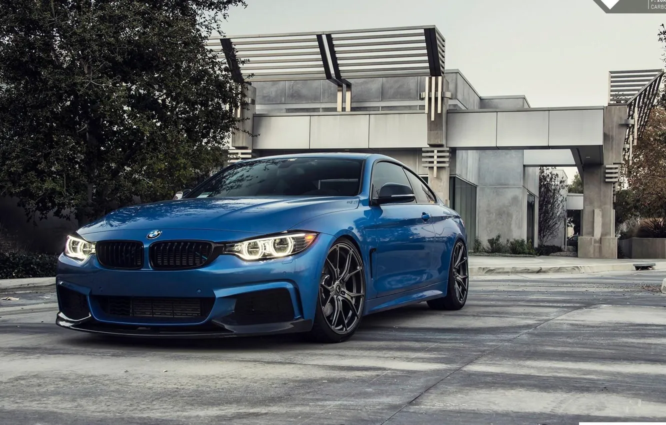 Photo wallpaper BMW, BMW, turbo, wheels, Coupe, blue, power, front