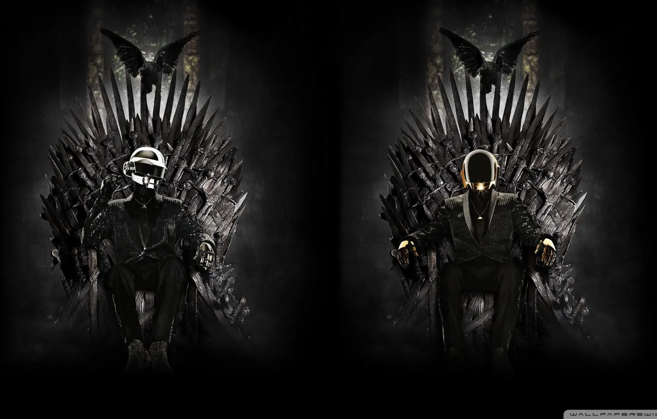 Photo wallpaper Music, Daft Punk, Game of Thrones, Iron Throne