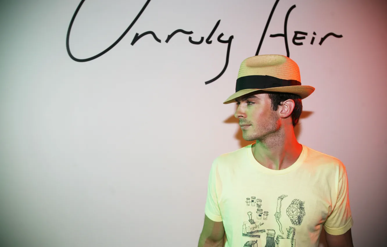 Photo wallpaper hat, actor, Ian Somerhalder, Ian Somerhalder, unruly heir, somerhalder