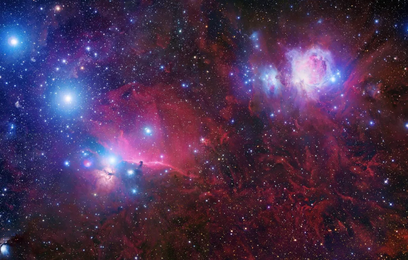 Photo wallpaper space, stars, nebula, Horse Head, the constellation of Orion