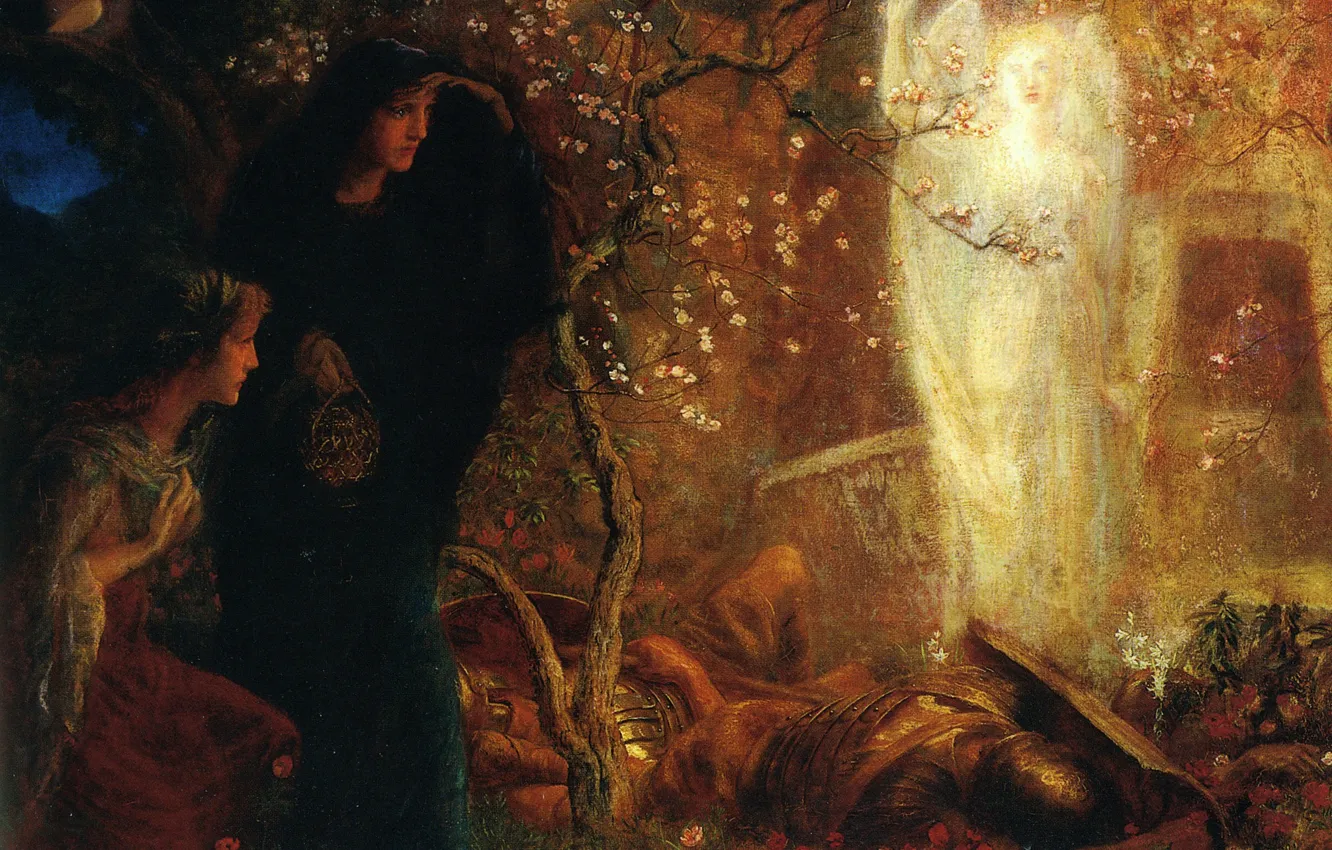Photo wallpaper Arthur Hughes, The first Easter, He is risen