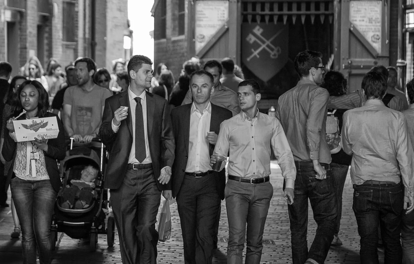 Photo wallpaper street, people, everyday life