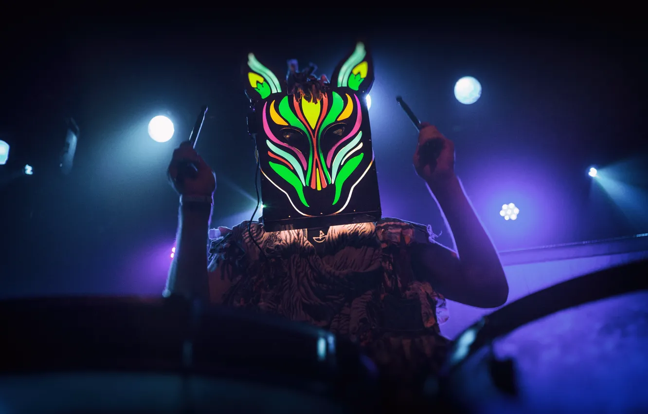 Photo wallpaper music, the game, mask, concert, Downtown, Electronic, ambient, Dream Pop