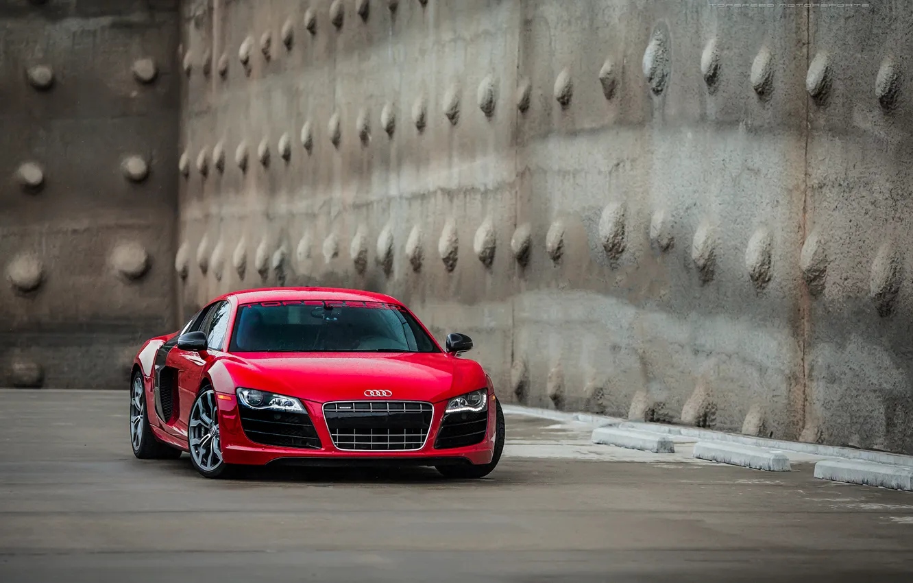 Photo wallpaper Audi, Audi, red, red