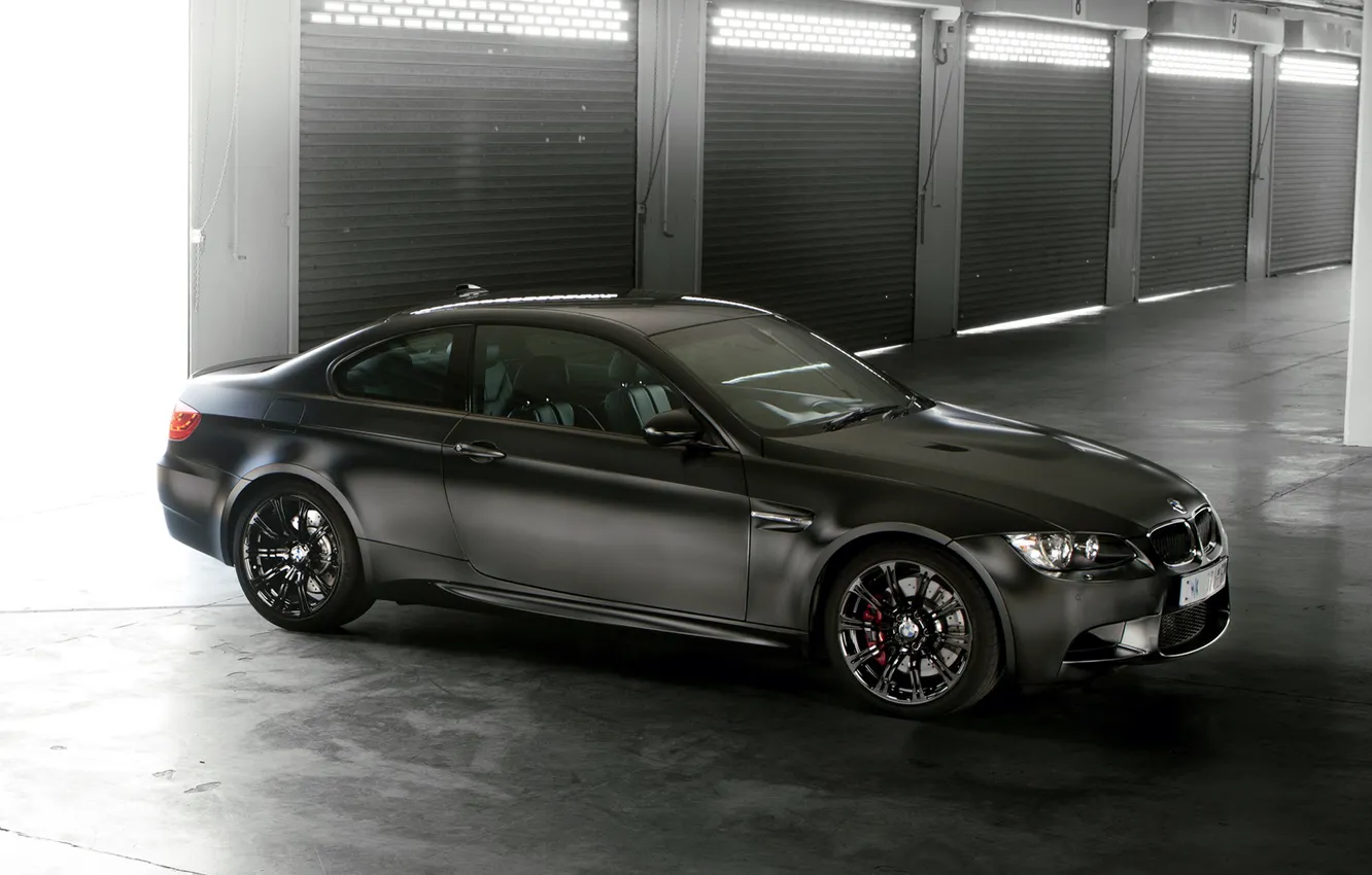 Photo wallpaper light, black, BMW, coupe, BMW, Coupe, garage.gate, frozen edition