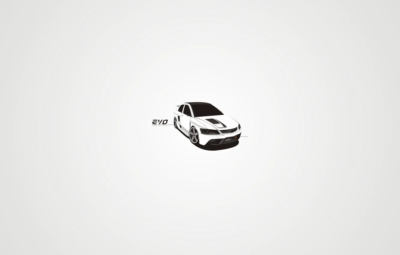 Photo wallpaper vector, Lancer, style, tuning, art, coupe, EVO