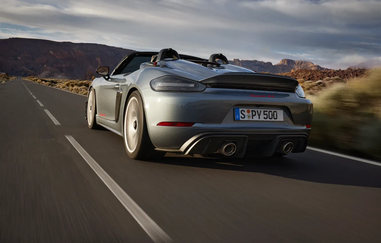 Photo wallpaper Porsche, Porsche, rear view, spider, 718, Porsche 718 Spyder RS