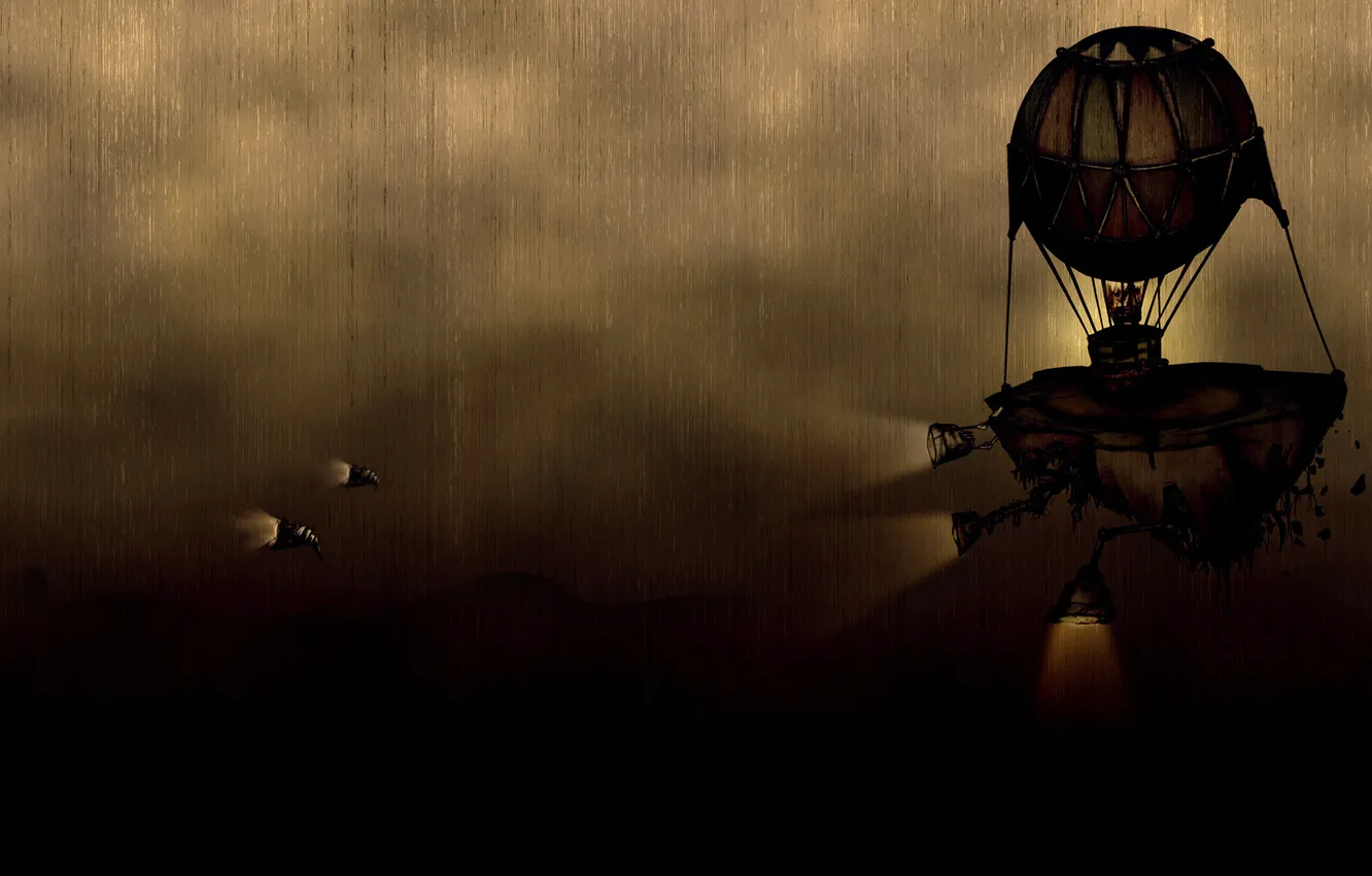 Photo wallpaper background, fantasy, fiction, Wallpaper, figure, dark, ship, color