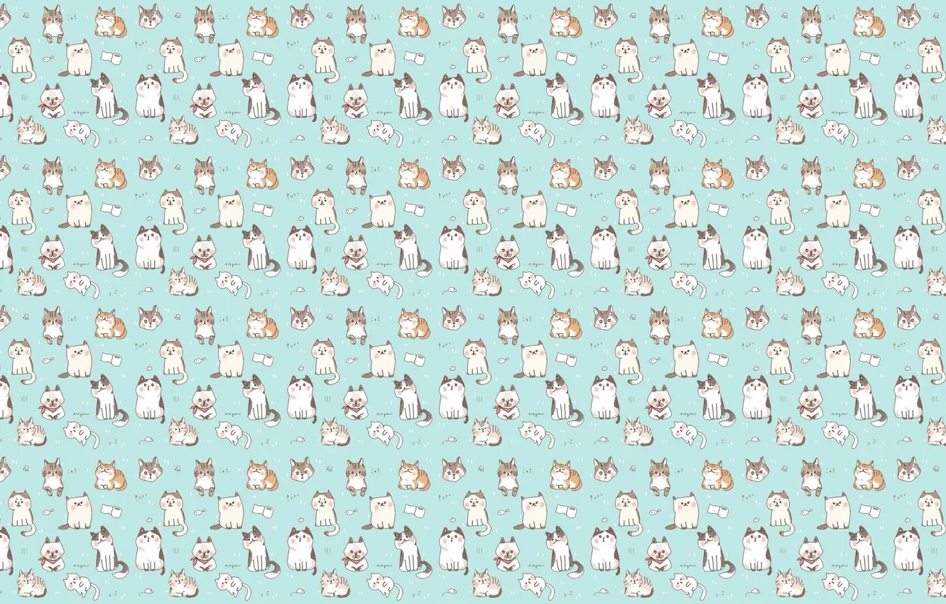 Photo wallpaper background, texture, art, kitty, children's