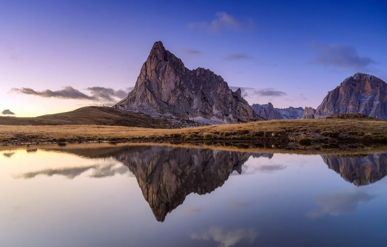 Photo wallpaper lake, Italy, sunrise, Italy, lake, sunrise, Cera songs, Lagu-sera