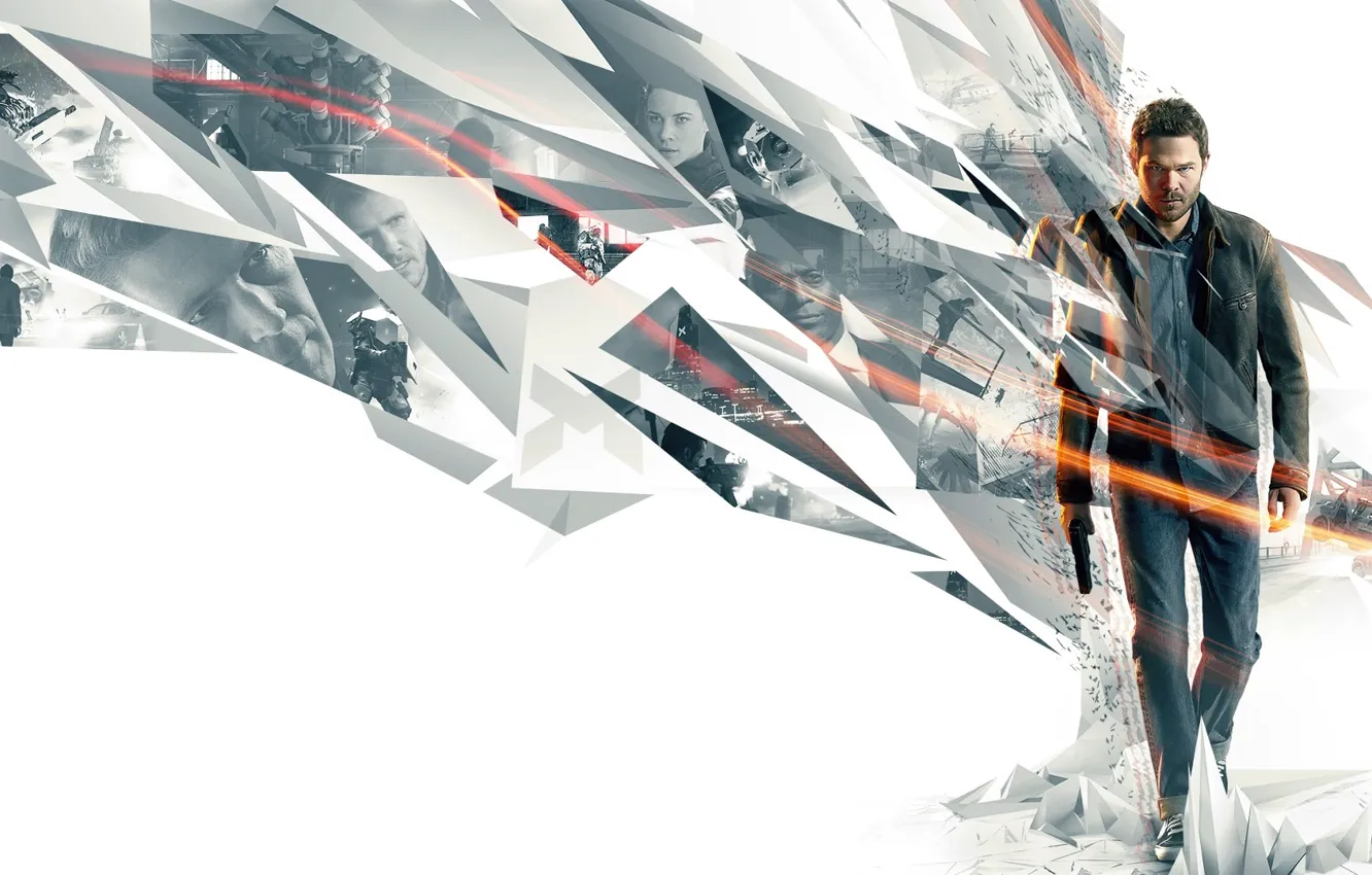 Photo wallpaper collage, guy, Quantum Break