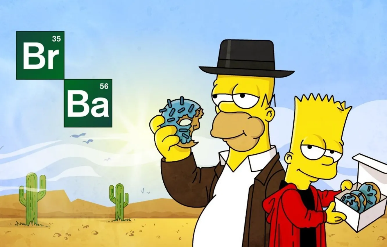 Photo wallpaper Simpsons, Breaking Bad, breaking bad