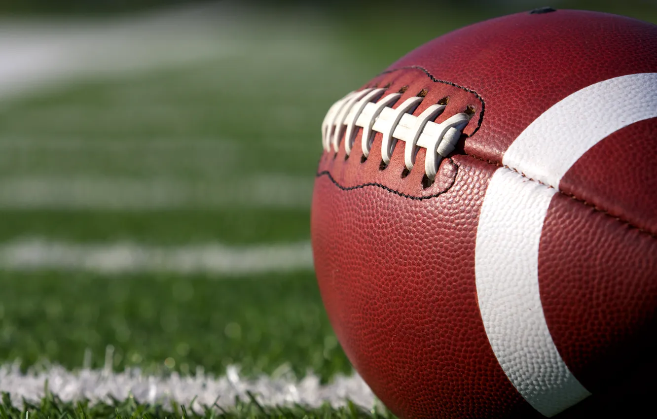 Photo wallpaper leather, ball, American football