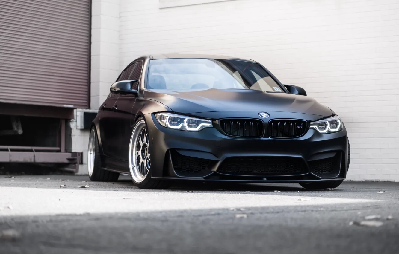 Photo wallpaper BMW, Black, F80, Sight, Angel eye