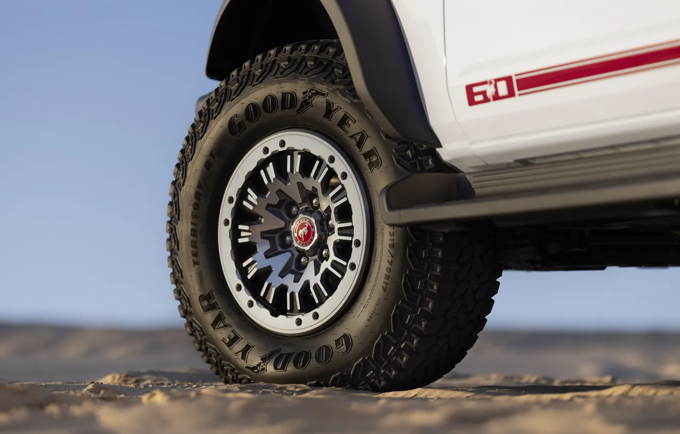 Photo wallpaper SUV, 60th Anniversary, nuances, wheel, Ford Bronco, The 60th anniversary, Ford Bronco 60th Anniversary Package, …