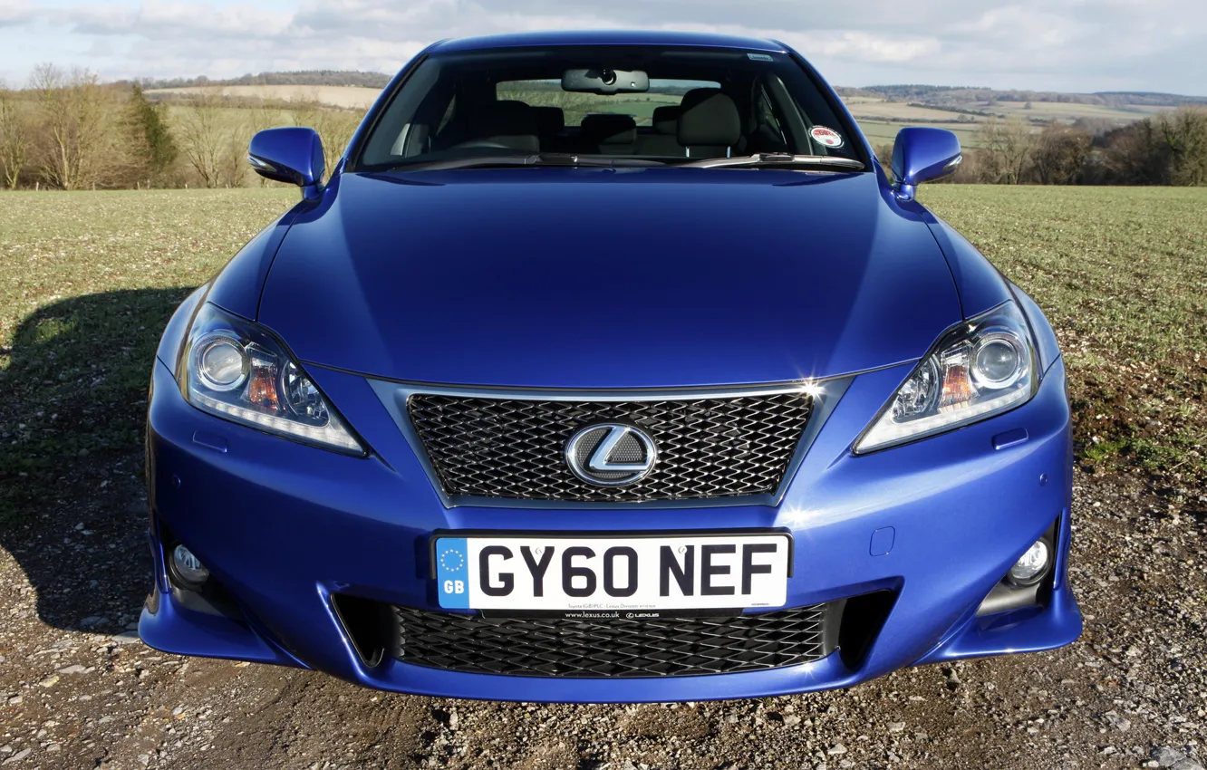 Photo wallpaper nature, cars., lexus is-F, blue is-F