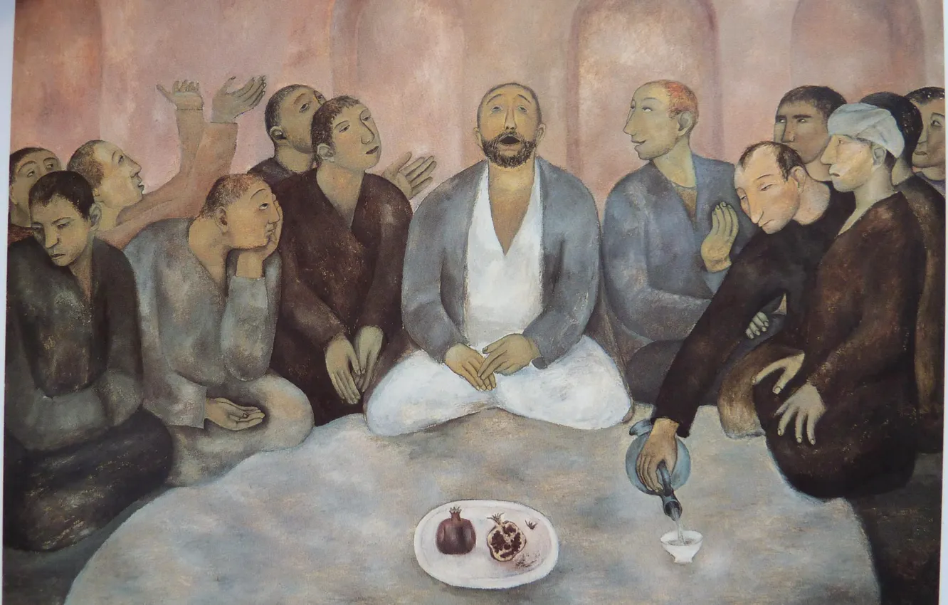 Photo wallpaper water, people, 1969, male, pitcher, garnet, meal, carnivalism