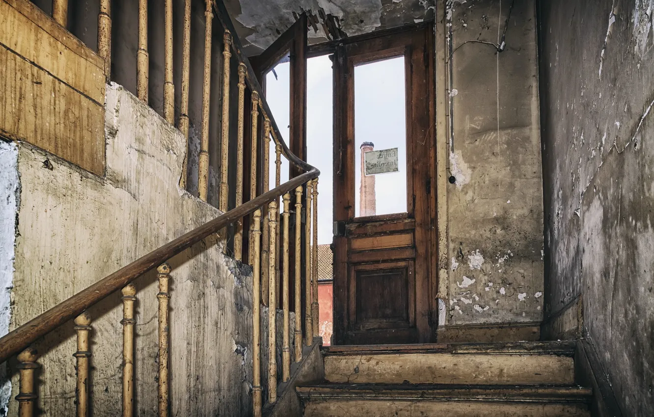 Photo wallpaper background, wall, ladder