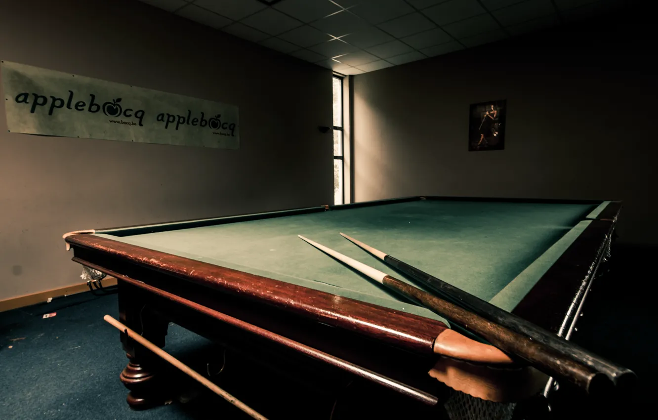 Photo wallpaper table, sport, Billiards