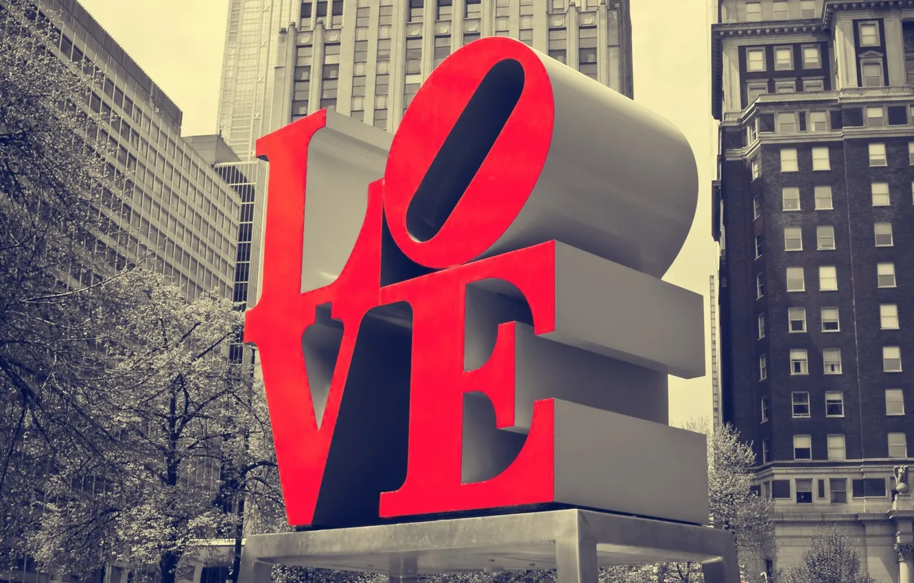 Photo wallpaper love, the building, love, Philadelphia, building, Philadelphia