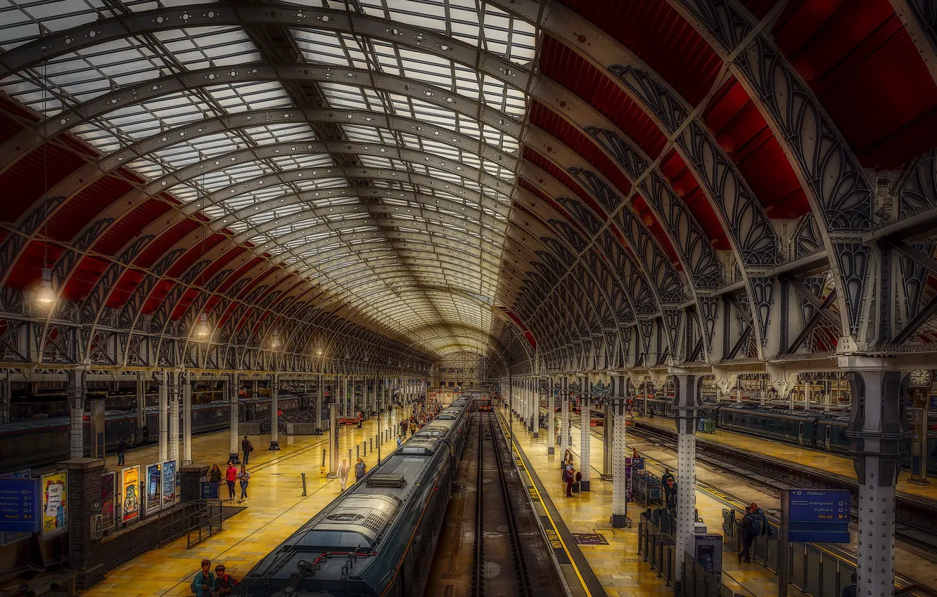 Photo wallpaper train, London, Paddington Station
