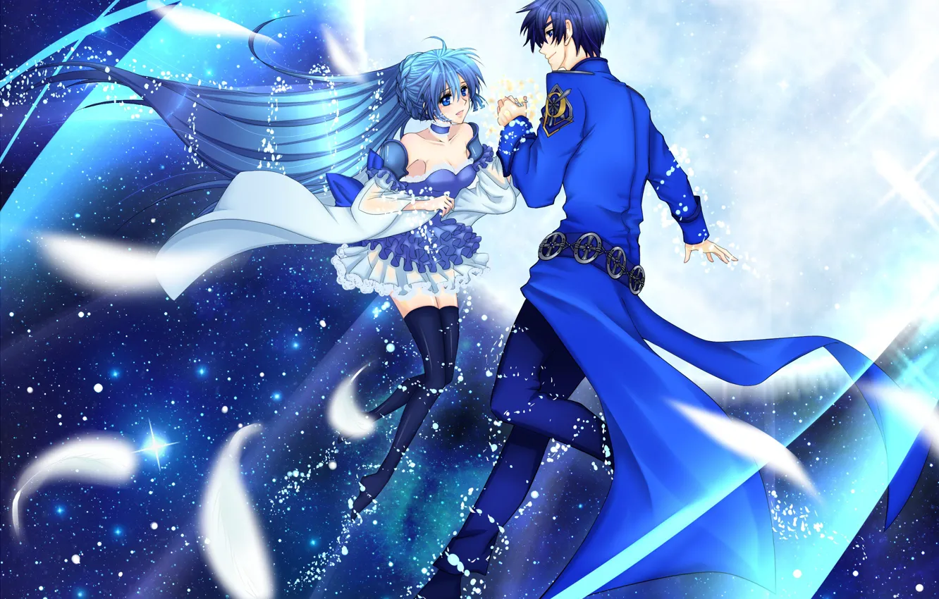 Photo wallpaper girl, romance, anime, art, guy, two, Pixiv-tan