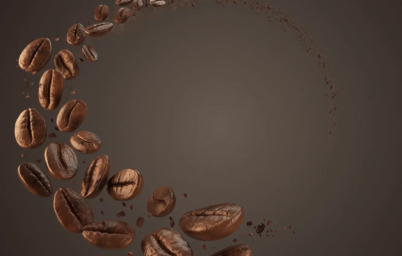 Photo wallpaper rendering, background, coffee, grain