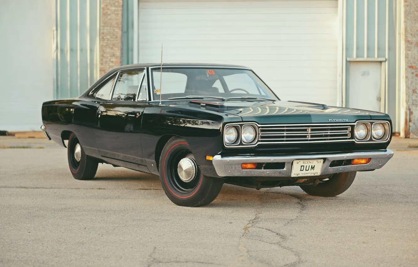 Photo wallpaper Coupe, Plymouth, Old, Road Runner, 383 V8