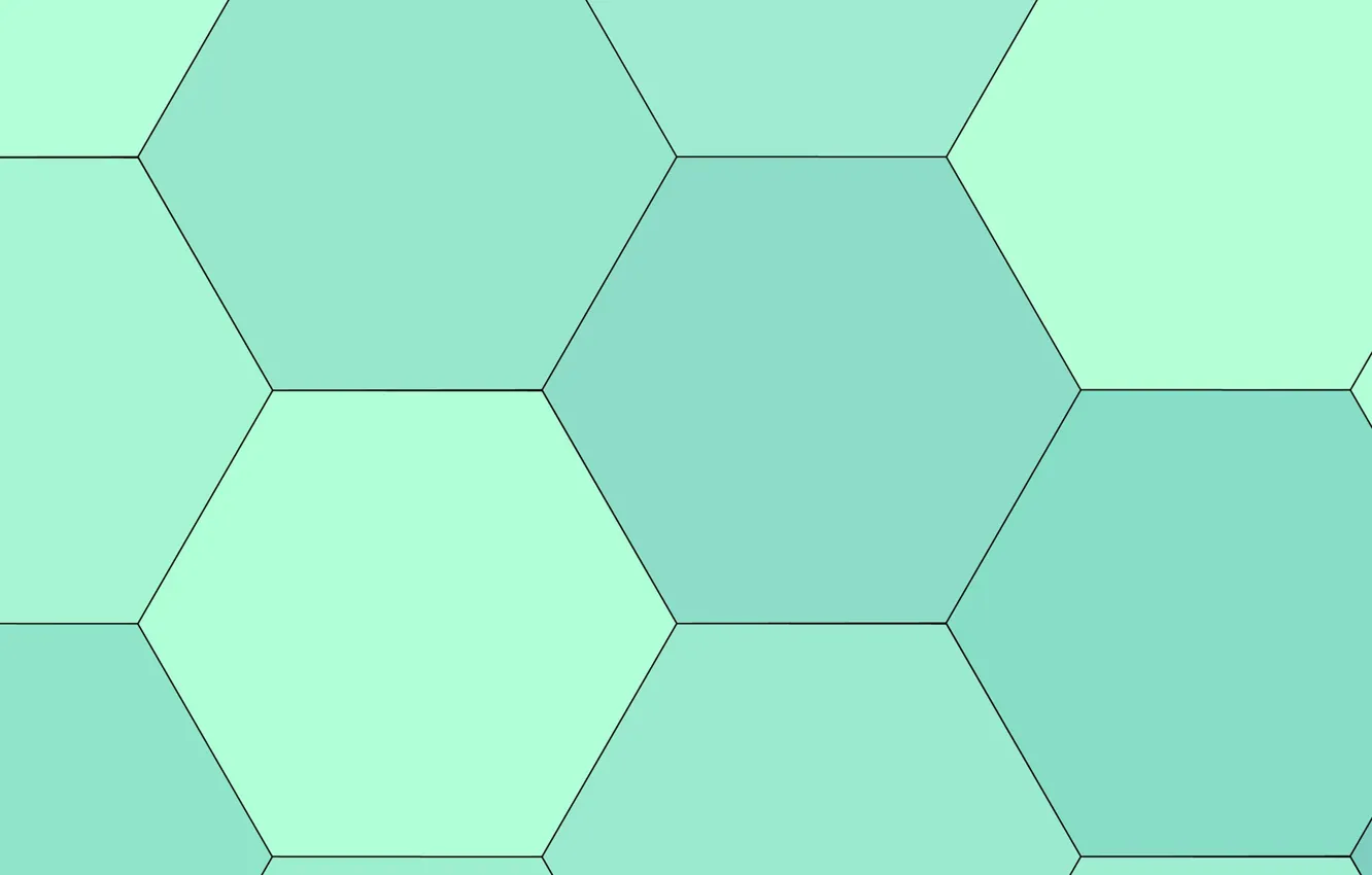 Photo wallpaper texture, green, hexagon, cell
